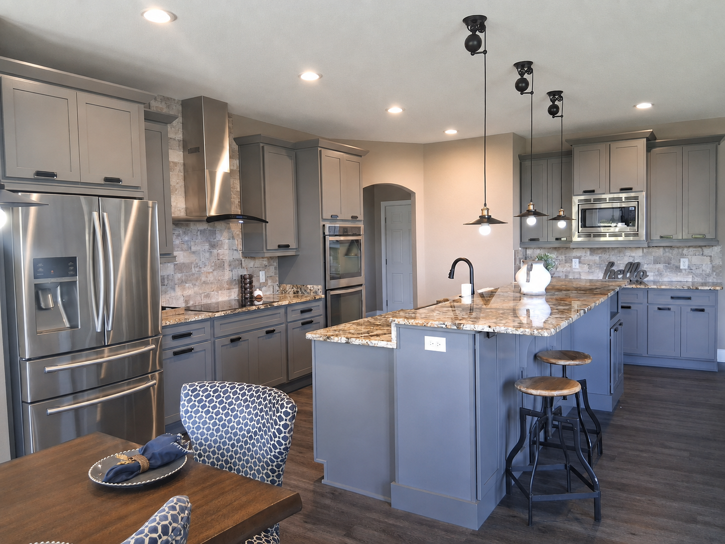 Kitchen and dining area with clean sightlines and generous storage